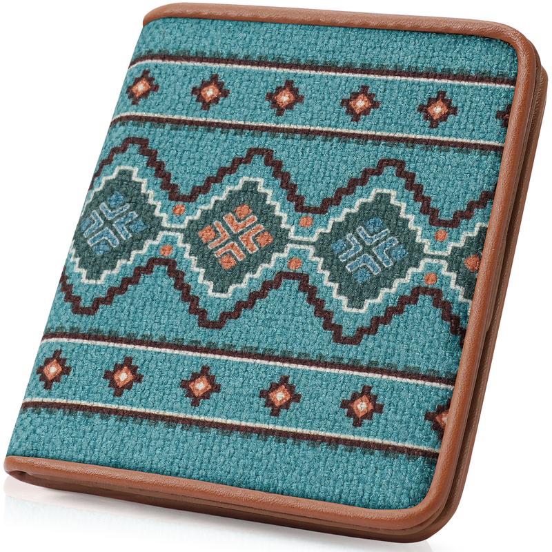 Women's Southwestern Pattern Canvas Wallet, Trendy Elegant Bifold Wallet, Chic All-match Card Holder for Daily Life for Women & Girls