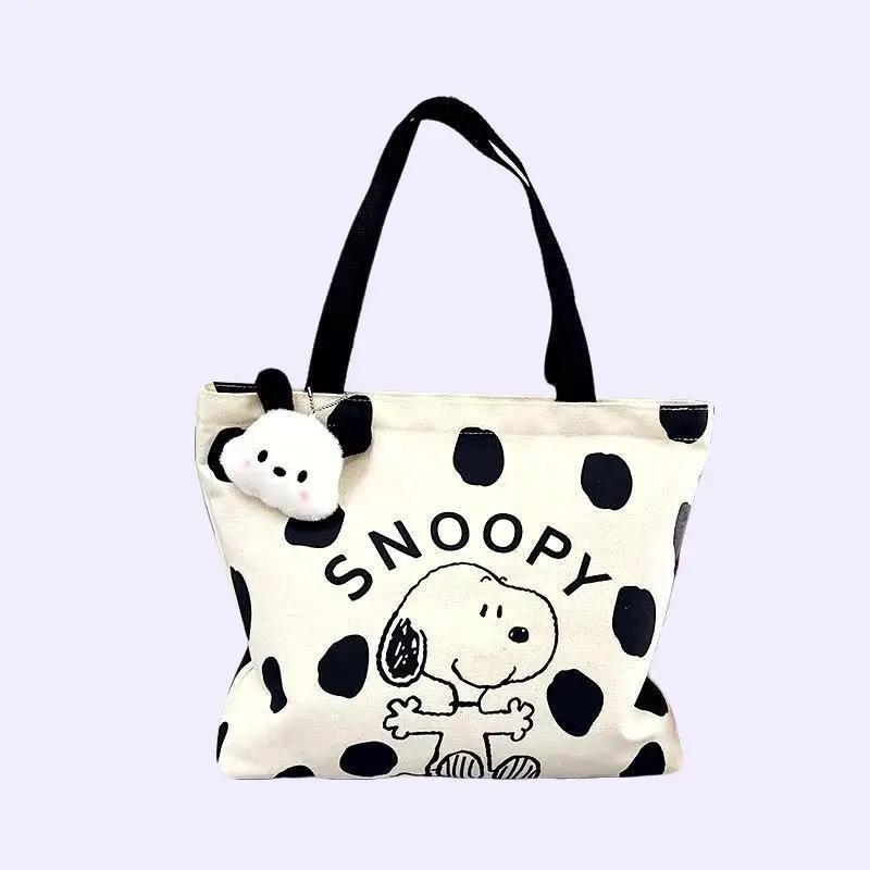 Canvas Shoulder Bag - Cute Printed Handbag with Spacious Capacity