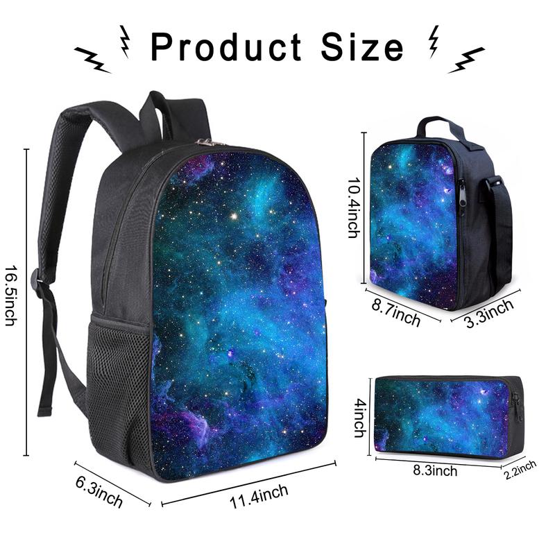 One Piece 3Pcs Backpack Set  Game Backpack  Portable Multifunction Bag Large Capacity Cartoon Bookbag