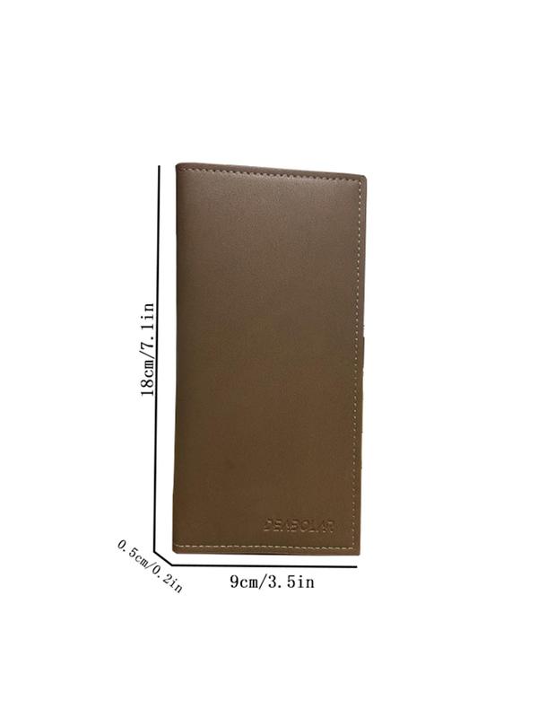 Men's Classic Bifold Wallet, Multifunction Business Long Wallet for Daily Use, Including Card Holder, Photo Window, Banknote Compartment