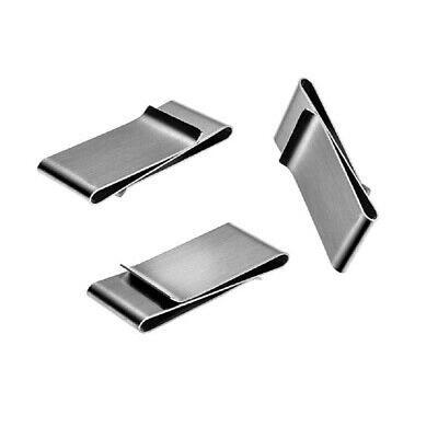 Double-Sided Money Clip Wallet - Stainless Steel Credit Card Holder, Slim Design