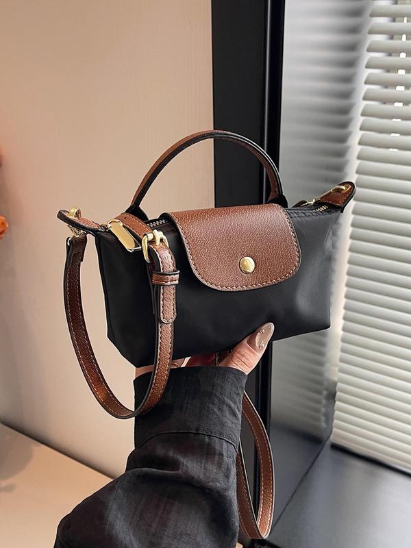 Women's Solid Color Crossbody Bag, Fashionable PU Leather Shoulder Bag for Daily Used, Casual Trendy Versatile High-quality Daily Commuting Bag