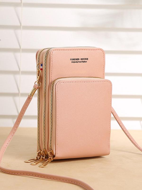 Women's Fashion Multifunctional PU Leather Shoulder Messenger Bag, with Touch Screen Mini Backpack