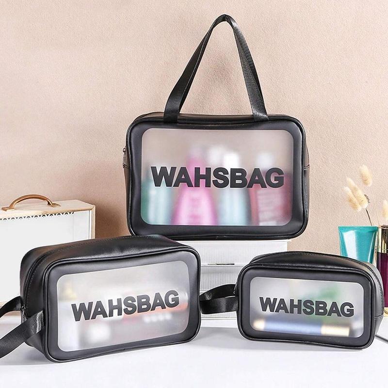 Makeup Storage Bag with Handle, Portable Travel Cosmetic Washbag, Toiletry Bag, Cosmetics Storage Bag, Versatile Zipper Makeup Organizer Pouch for Women