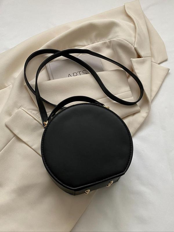 Minimalist Vintage Elegant Quilted Handbag for Women, 2024 New Trendy Retro Round Shaped Crossbody Bag, Simple All-match Bag As Birthday Gift for Girlfriend