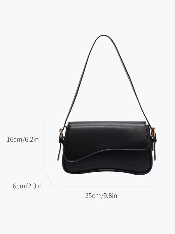 Women's Minimalist Solid Color Flap Square Bag, Fashionable PU Leather Shoulder Crossbody Bag for Daily, Shopping, Commuting, Date, Holiday, Back to School, Gift for Woman