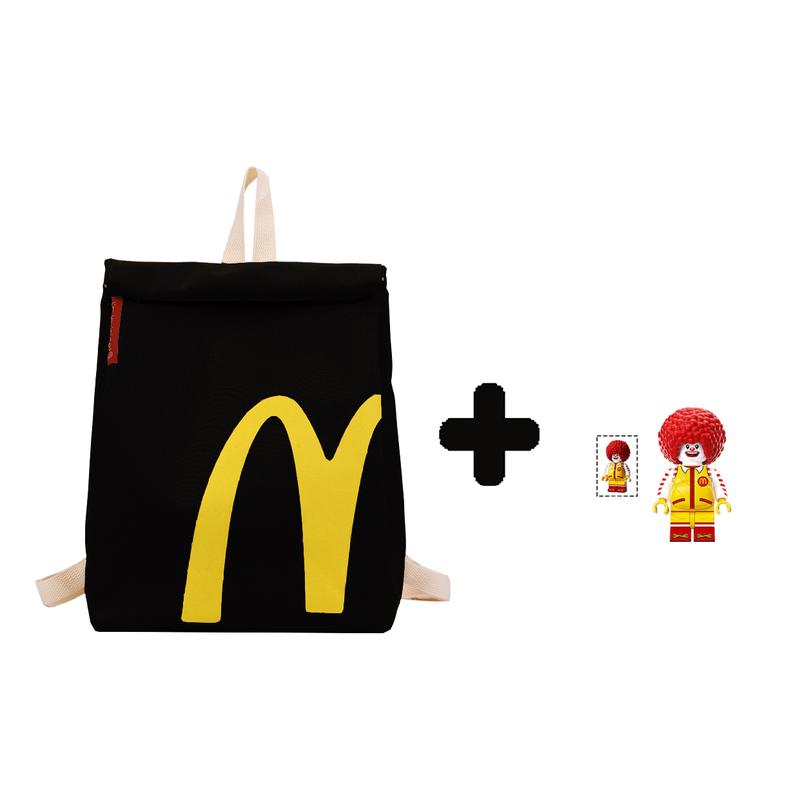 Mcdonald's Backpack With Funny Mcdonald's Mini Figurine, Perfect As A Halloween Gift, Christmas Gift, Or New Year Gift.