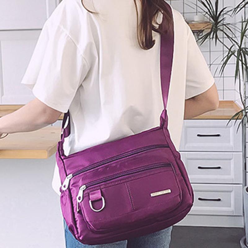 Womens Fashion Shoulder Bags Multi Zipper Pockets Crossbody Bags Shopping Purse Bags