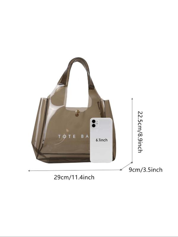 Women's Fashionable Letter Pattern Tote Bag, Simple Design Large Capacity Shoulder Bag for Daily Used, Casual Trendy Versatile High-quality Daily Commuting Bag