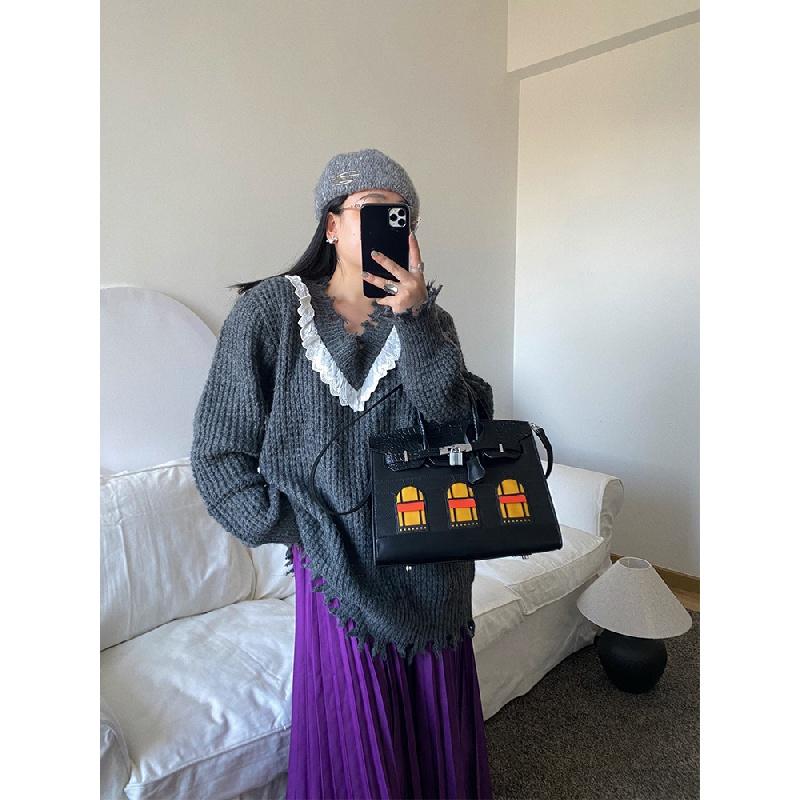 Small House Birkin Bag High-Grade Exquisite Handbag 2024 New Color Matching Crossbody Special-Interest Design Kelly Women's Bag