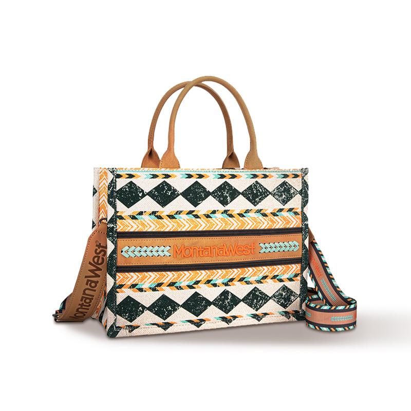 [Montana West] Southwestern Tote Bag - Rustic Tribal Design