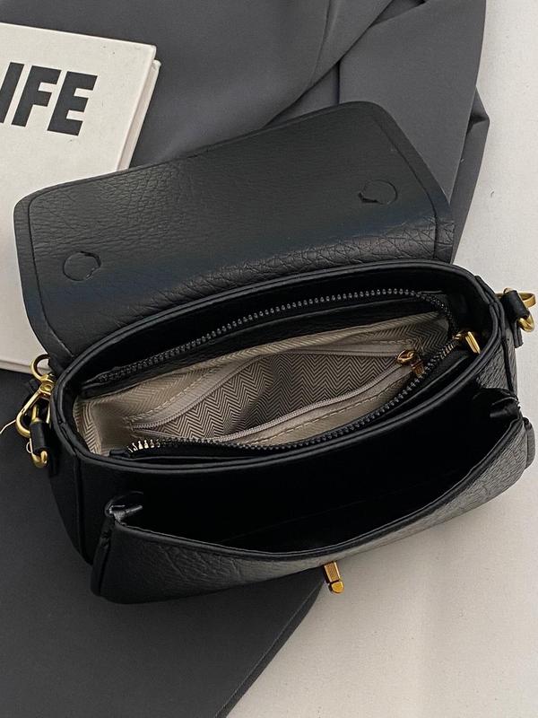 Women's Solid Color Crossbody Bag, 2024 New Style Fashionable PU Leather Shoulder Bag for Daily Used, Casual Trendy Versatile High-quality Daily Commuting Bag