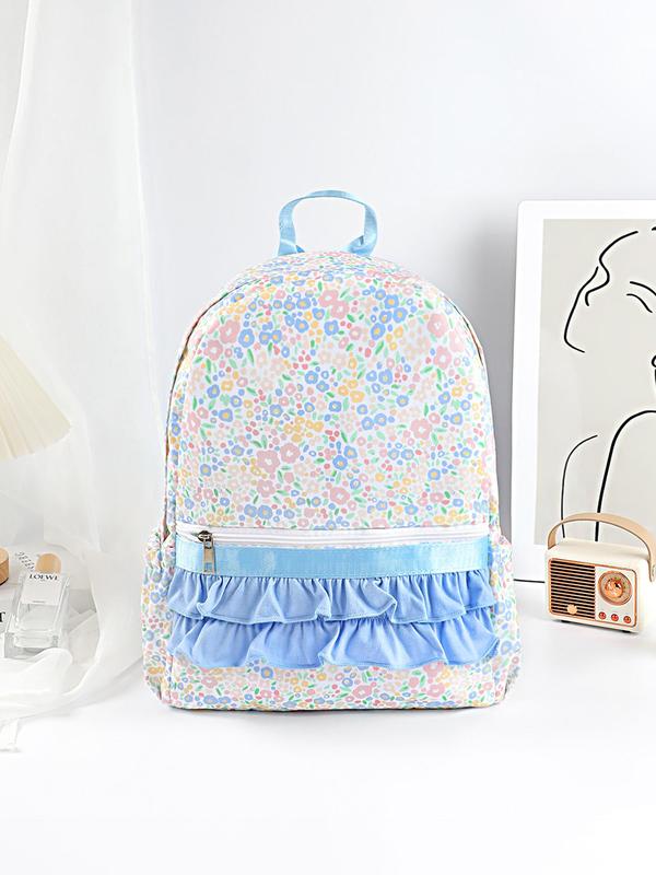 Fashion All Over Print Dress Pattern Backpack, Casual Lightweight Backpack for Women & Girls, Versatile Trendy Backpack for School & Travel & Daily Use