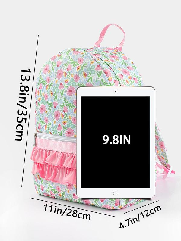 Fashion All Over Print Dress Pattern Backpack, Casual Lightweight Backpack for Women & Girls, Versatile Trendy Backpack for School & Travel & Daily Use