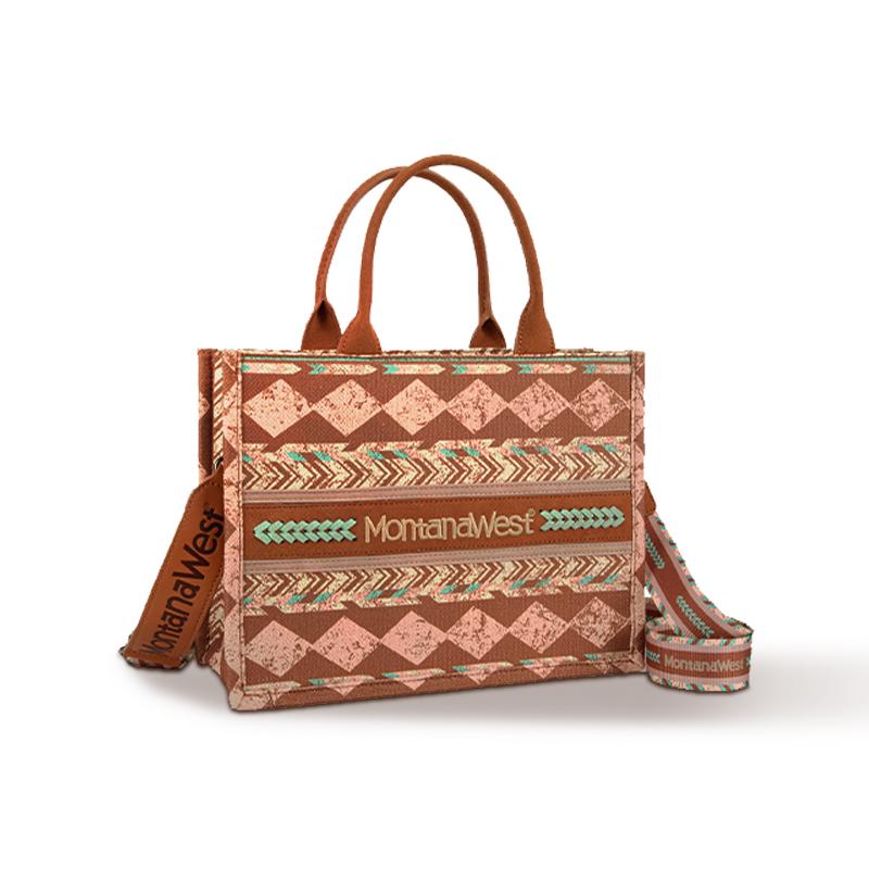 [Montana West] Southwestern Tote Bag - Rustic Tribal Design