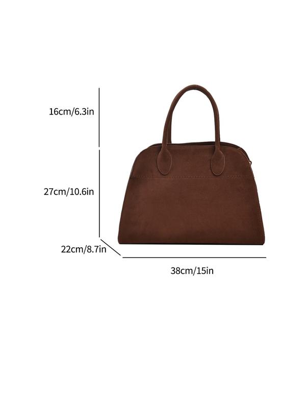 Women's Solid Color Simple  Handbag, Large Capacity Luxury Handbag, Casual and Fashionable Multifunctional High-quality Daily Commuting Bag