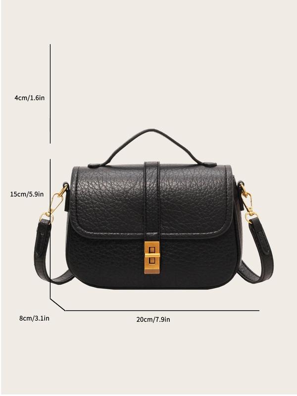 Women's Solid Color Crossbody Bag, 2024 New Style Fashionable PU Leather Shoulder Bag for Daily Used, Casual Trendy Versatile High-quality Daily Commuting Bag