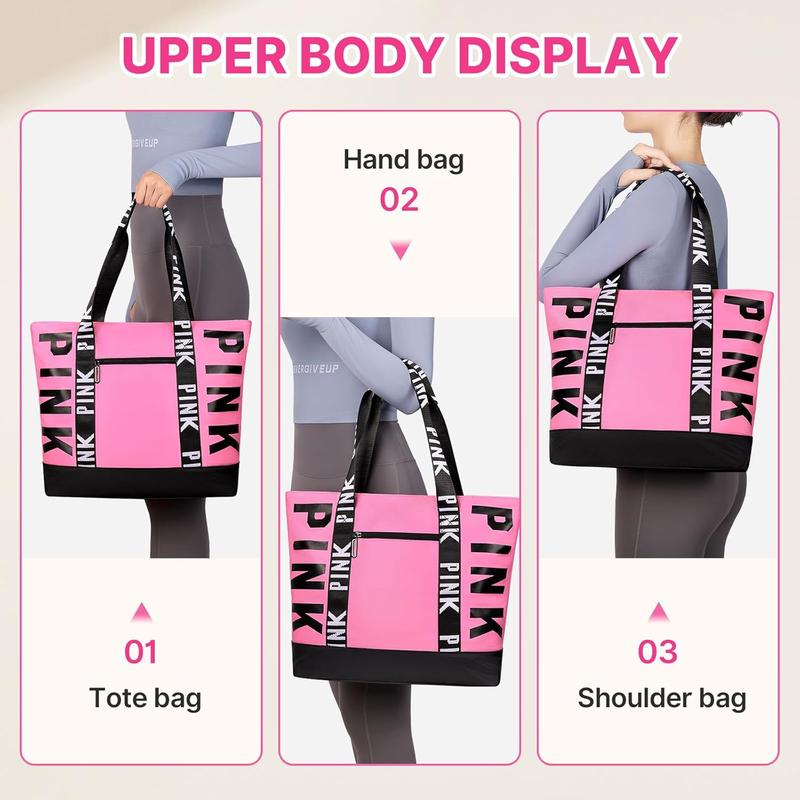 Travel Tote Bag for Women, Large Waterproof Beach Bag for Daily