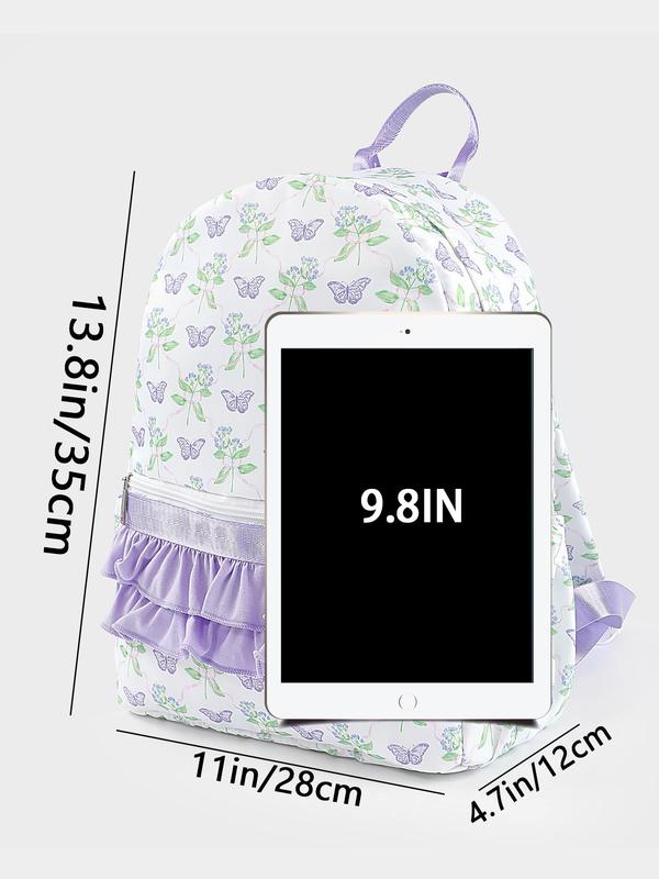 Fashion All Over Print Dress Pattern Backpack, Casual Lightweight Backpack for Women & Girls, Versatile Trendy Backpack for School & Travel & Daily Use