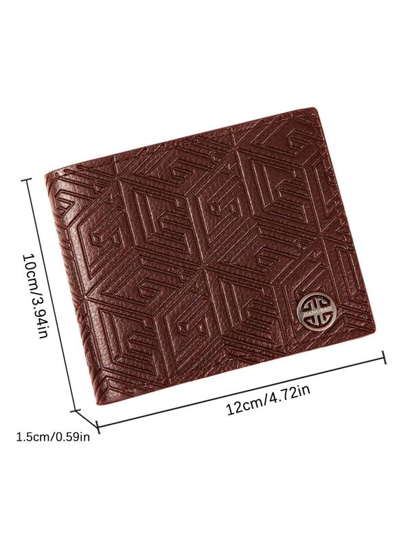 Men's Business Fashion Embossed Minimalist Wallet, 2024 New Style Casual Trendy Wallet with Card Slots Design, Fashionable Wallet for Daily Travel Work Commute