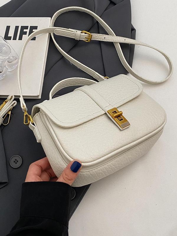 Women's Solid Color Crossbody Bag, 2024 New Style Fashionable PU Leather Shoulder Bag for Daily Used, Casual Trendy Versatile High-quality Daily Commuting Bag