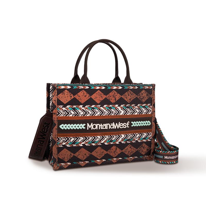 [Montana West] Southwestern Tote Bag - Rustic Tribal Design