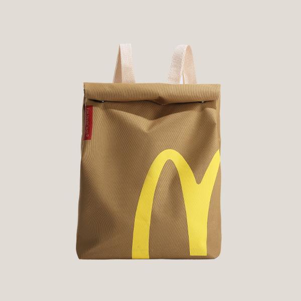 McDonald's Backpack Lightweight Knapsack Funny School Bag for Men Women