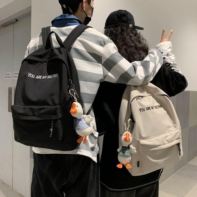 Schoolbag Trendy Cool Harajuku Backpack High School All-Match Male Couple Backpack