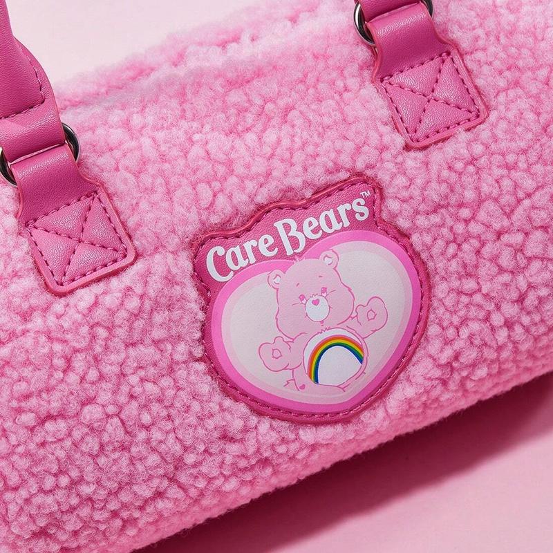 MINISO Care Bears Boston Bag Crossbody Bag For Women Handbag Shoulder Bag New Style Blue Pink Care Bear Powder Park Series