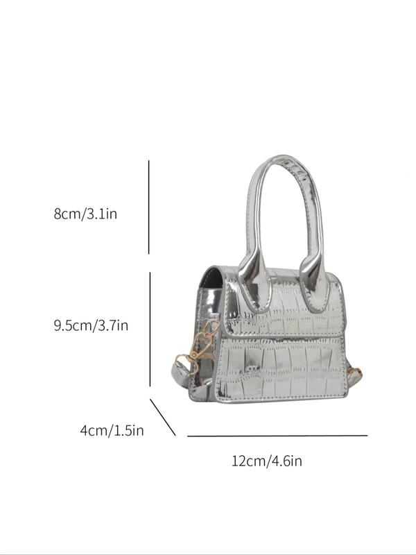 Women's Fashionable Mini Handbag, Casual Versatile Solid Color Pu Leather Crossbody Bag for Daily Used, Trendy All-match Commuter Bag