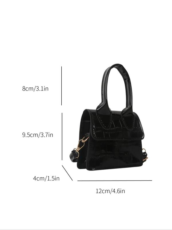 Women's Fashionable Mini Handbag, Casual Versatile Solid Color Pu Leather Crossbody Bag for Daily Used, Trendy All-match Commuter Bag