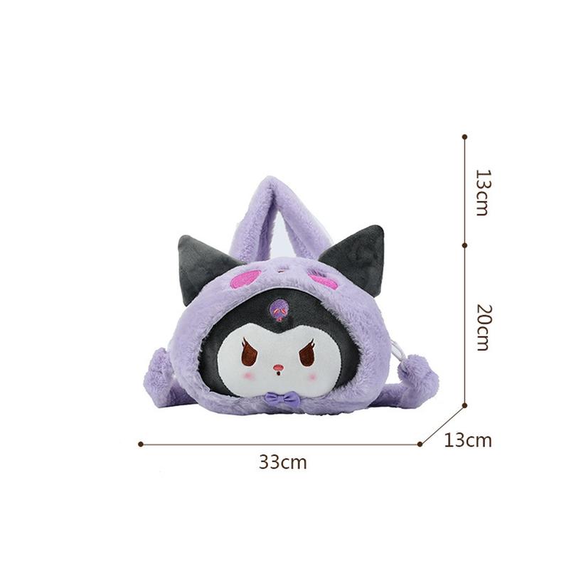 Kawaii Anime Plush Tote Bag  Cute Cartoon Peripheral Handbags Shoulder Bag Crossbody Bag for Women Girl Christmas Birthday Gift