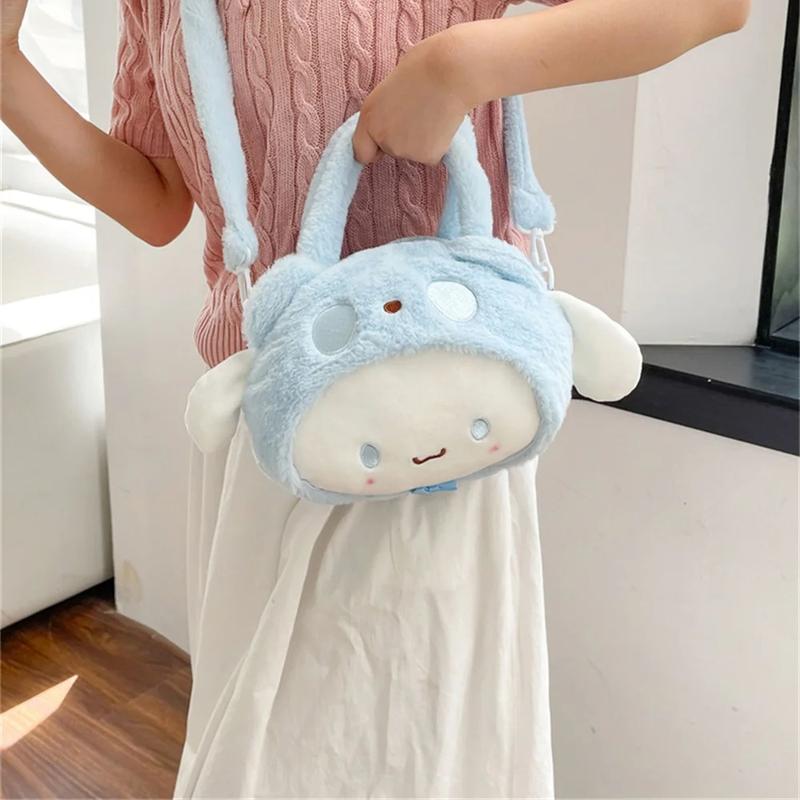 Kawaii Anime Plush Tote Bag  Cute Cartoon Peripheral Handbags Shoulder Bag Crossbody Bag for Women Girl Christmas Birthday Gift