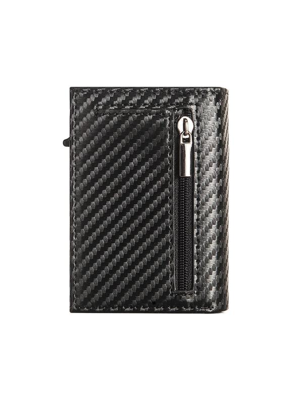 Men's Carbon Fiber Card Holder, Portable Card Slot Card Holder, Casual Trendy Versatile High-quality Daily Wallet