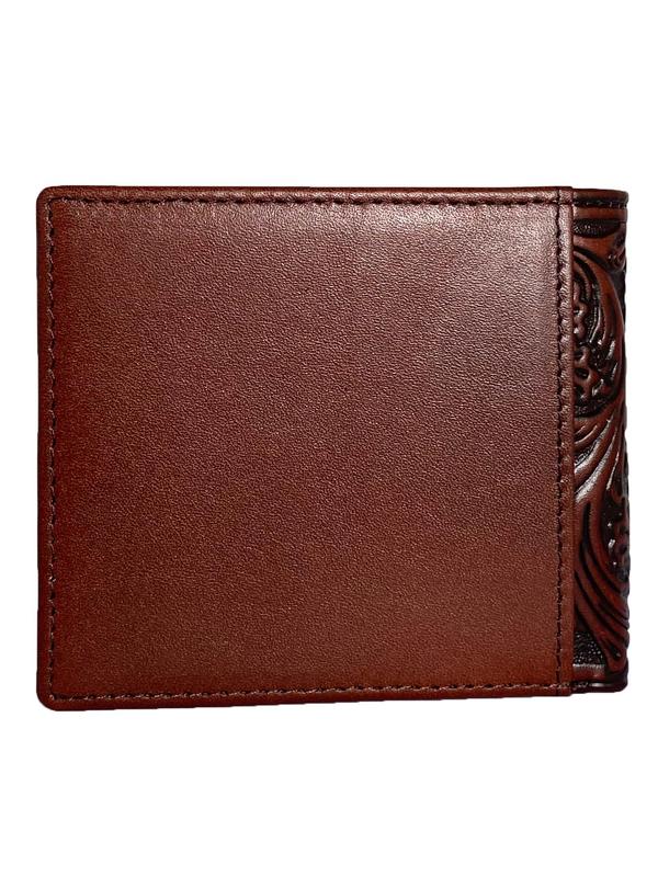 Vintage Cow Head Textured Design Short Wallet, Cowboy Cowhide Leather Short Bifold Luxury Purses, Men's Credit Card Covers Cardholder for Daily Used, Fall Outfits, Earthtone Fall Freshness