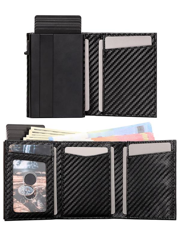 Men's Carbon Fiber Card Holder, Portable Card Slot Card Holder, Casual Trendy Versatile High-quality Daily Wallet