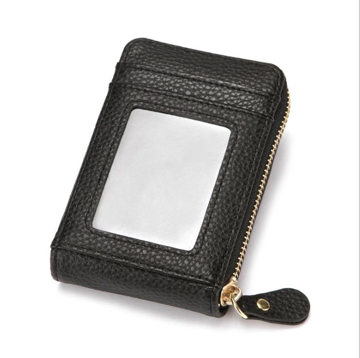 Wallet - Credit Card Holder RFID Blocking Zipper Pocket - Men's Womans