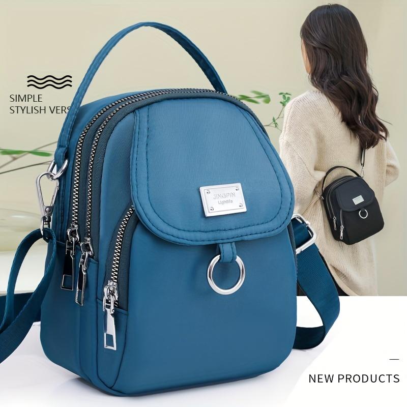 Water-Resistant Women's Crossbody Bag - Adjustable Strap, Zip Closure, Minimalist Design, Durable Polyester Lining