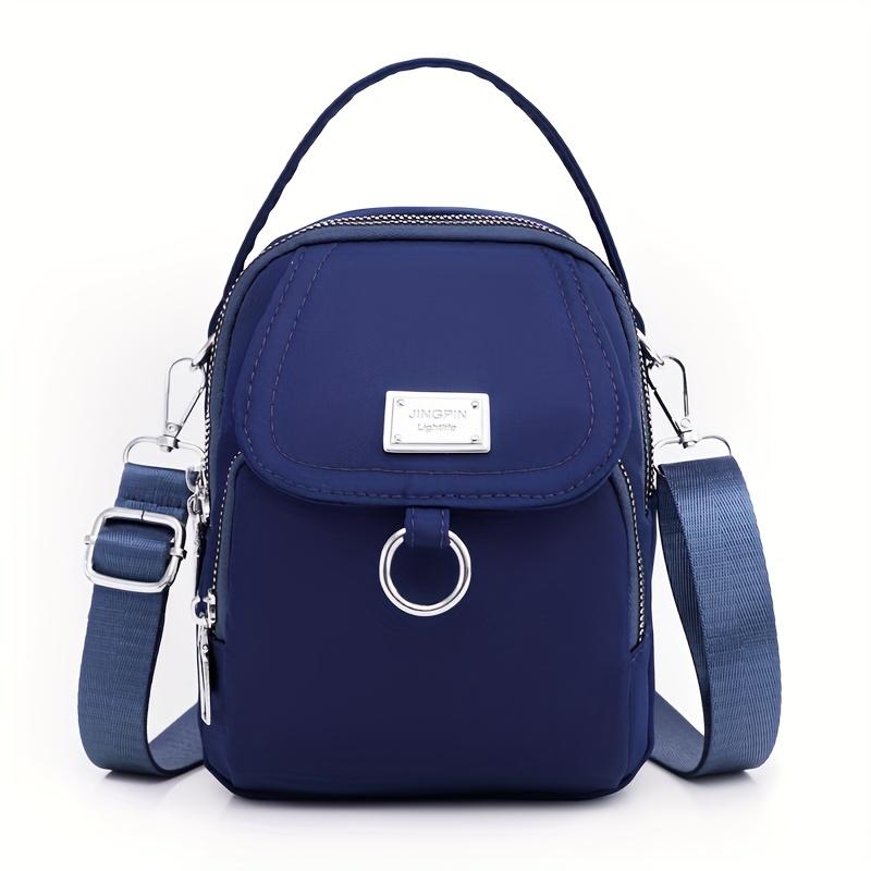 Water-Resistant Women's Crossbody Bag - Adjustable Strap, Zip Closure, Minimalist Design, Durable Polyester Lining