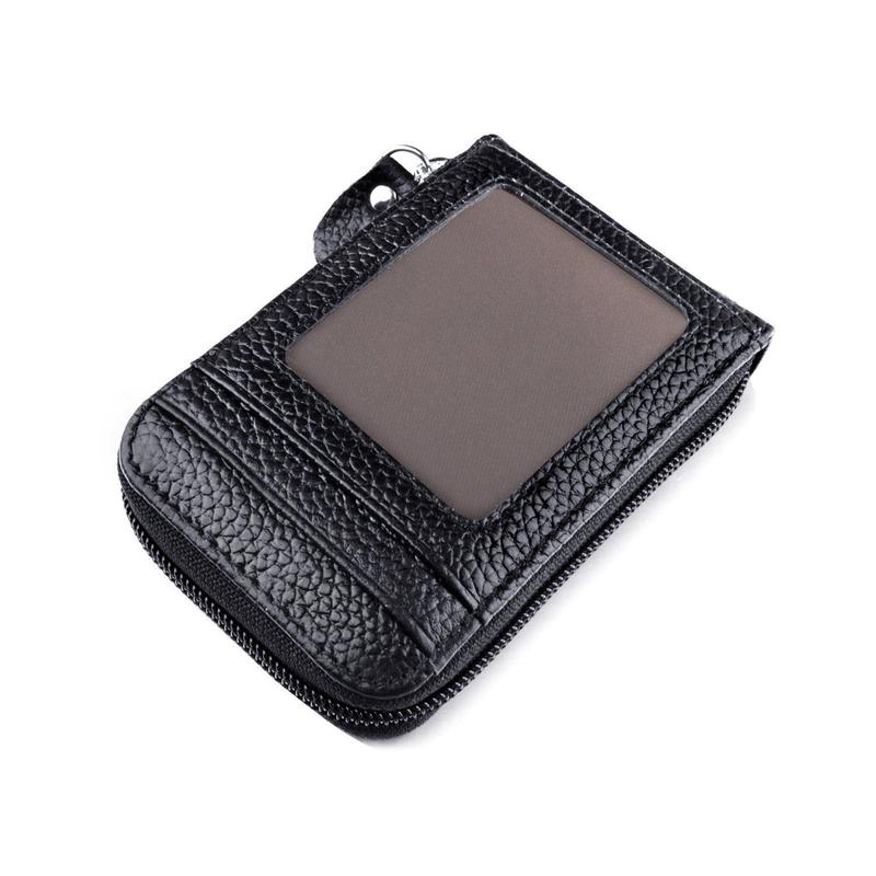 Wallet - Credit Card Holder RFID Blocking Zipper Pocket - Men's Womans