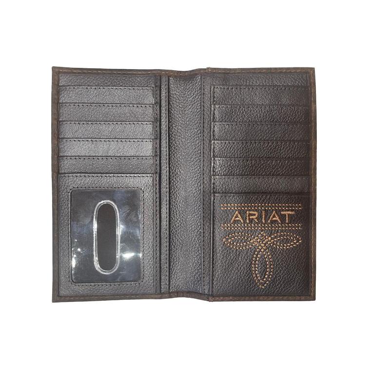 Casa Raul Ariat Embossed Logo Medium Brown - Accessories Wallet  - A3548044