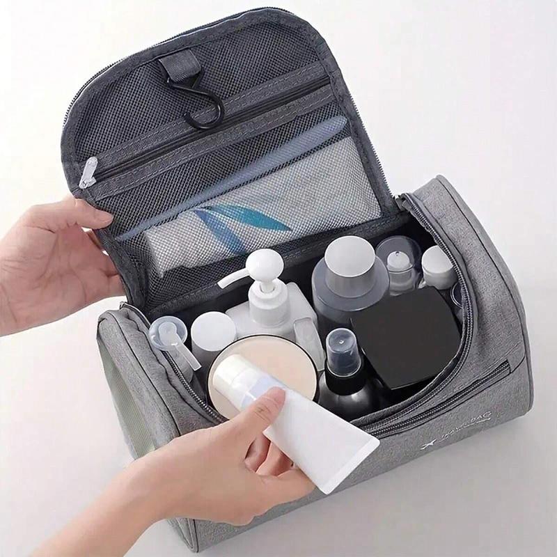 Portable Toiletry Bag, 1 Count Large Capacity Cosmetic Storage Bag With Zipper, Hanging Toiletry Bag for Travel