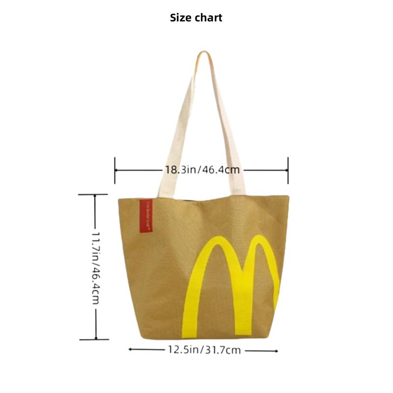 2024 New Fashion McDonald's Backpack Bags With Fries Hamburgers drumsticks hotdog Pendant Big Capacity Bag Accessories Class Bags Women