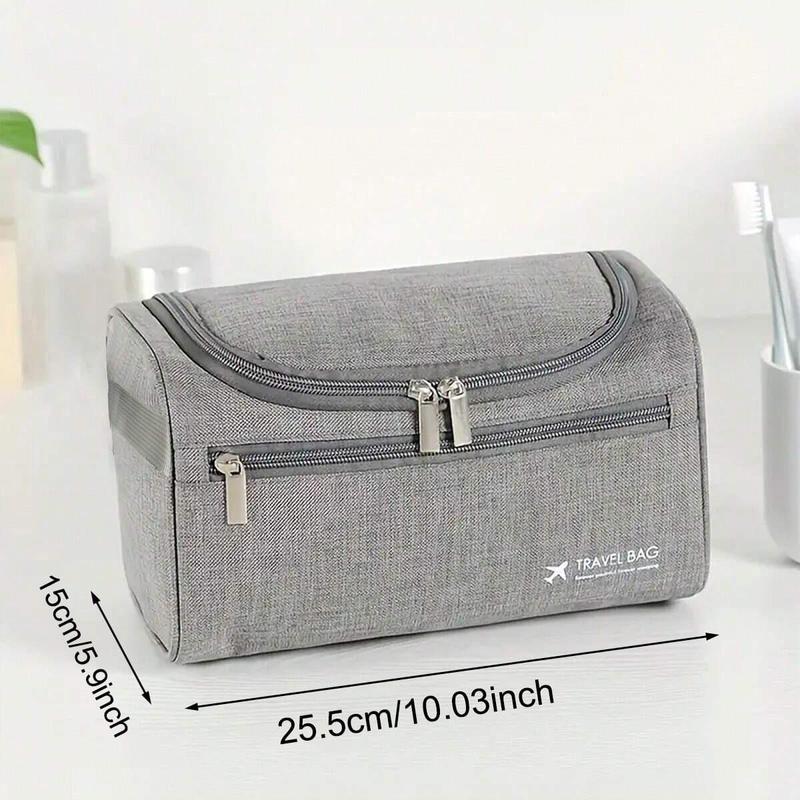 Portable Toiletry Bag, 1 Count Large Capacity Cosmetic Storage Bag With Zipper, Hanging Toiletry Bag for Travel