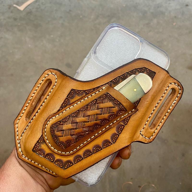 Fit most leather cell phone  trapper holster