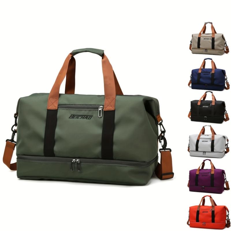 1pc Dry Men's Crossbody Duffel Bag, Multi-Compartment Weekend and Travel Bags