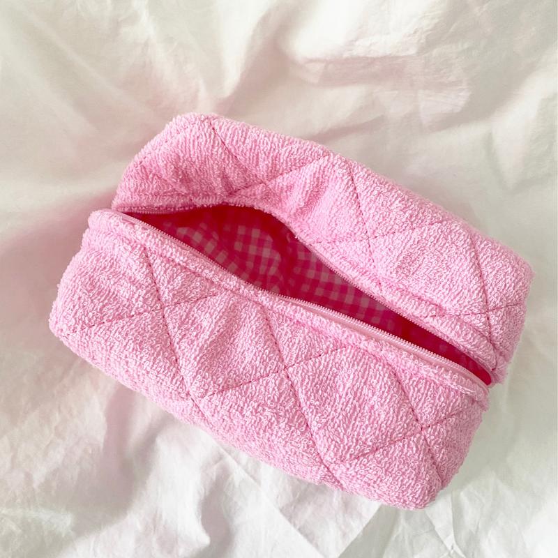 Terry Quilted Make Up Bags Comfy Trendy (TERRY)