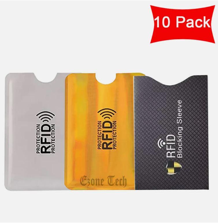 10x RFID Blocking Sleeves Credit Card Protector Holders Theft Protection Secure