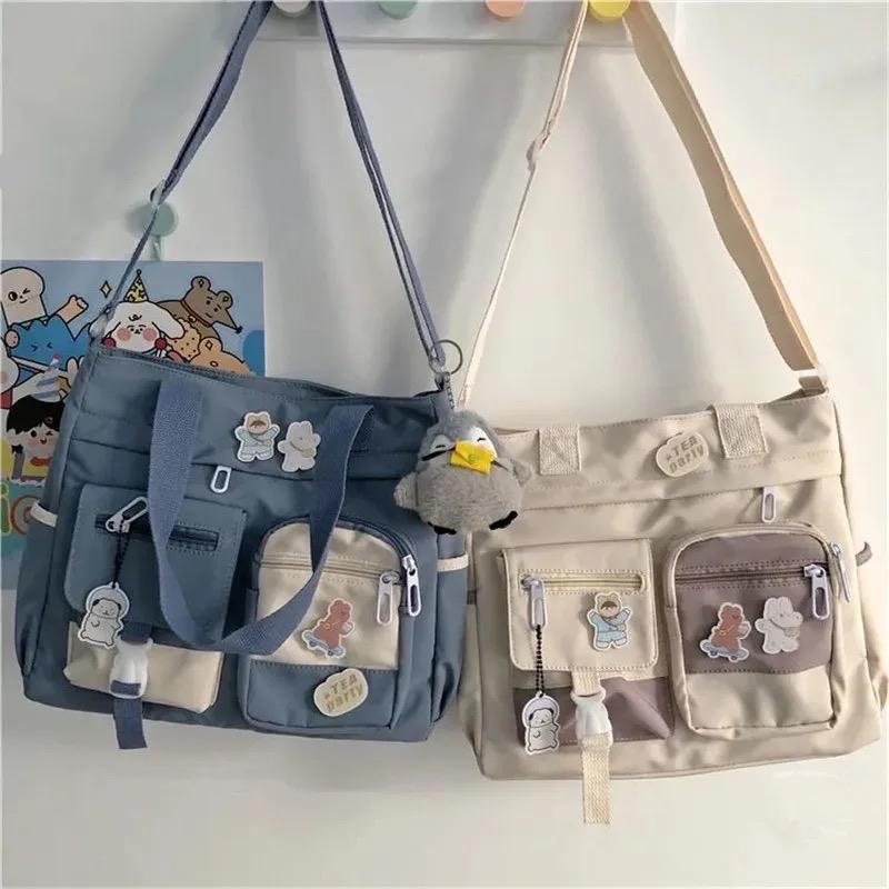 Chic Canvas Crossbody: Fashionable Waterproof Messenger Bag for Women