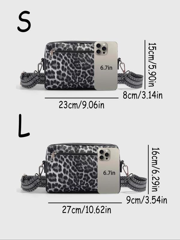 Fashionable Cow Print Crossbody Bag, Casual PU Leather Zipper Shoulder Bag for Women, Trendy All-match Commuter Bag for Daily Used